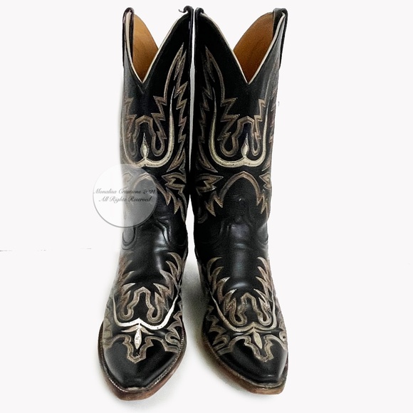Lucchese Classics Handmade Boots Style L4552 7.5B Mayela Stitch Design - Picture 4 of 12